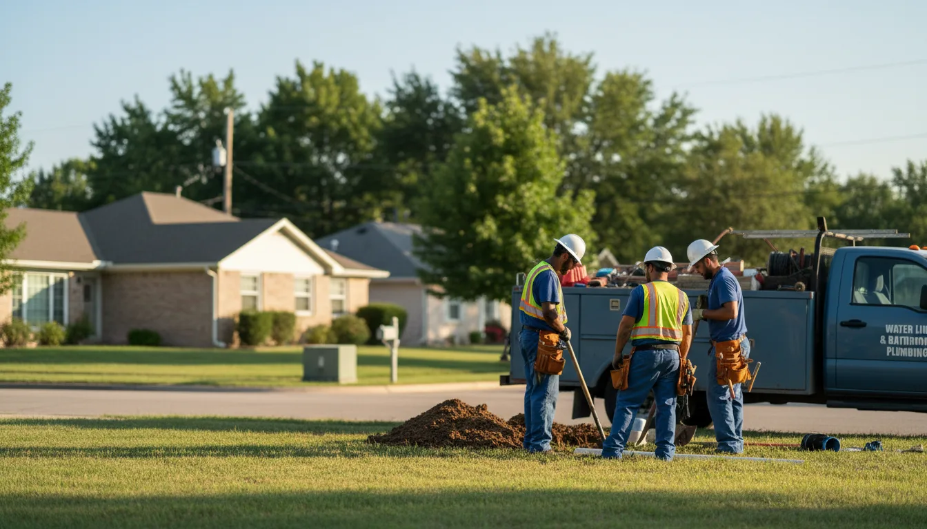 Residential water line and bathroom plumbing service in Haverhill, OH